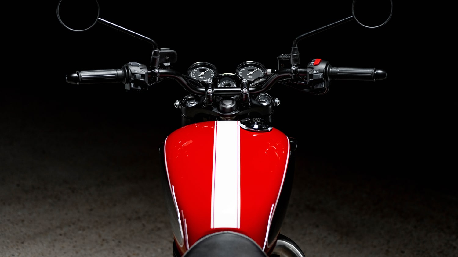 Detailaufnahme des Lenkers der BSA Gold Star