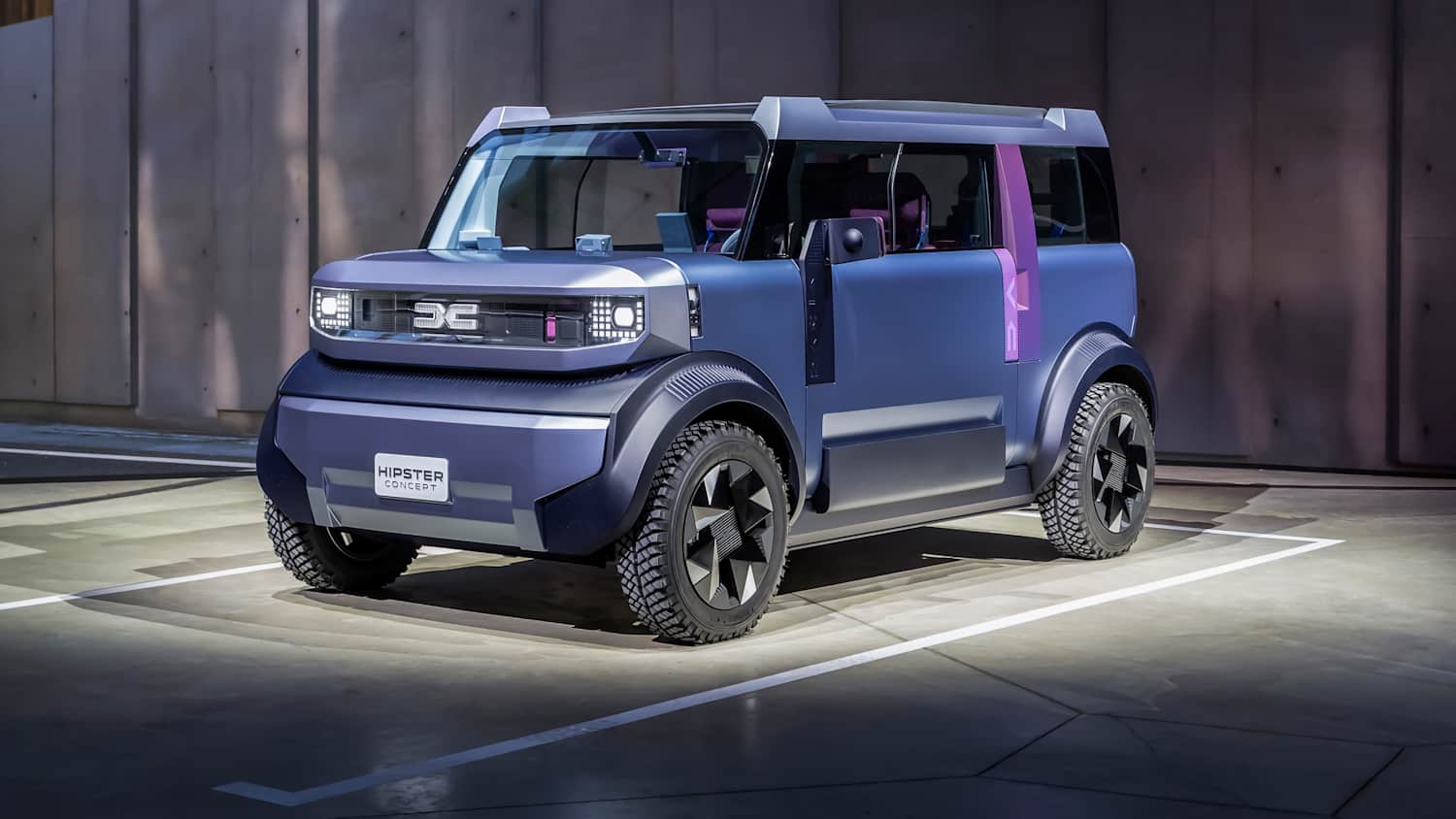 Frontansicht eines stehenden Dacia Hipster Concept