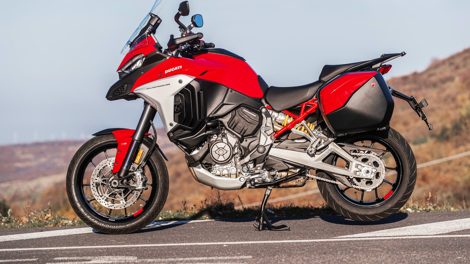 Seitliche Aufnahme der Ducati Multistrada V4 S