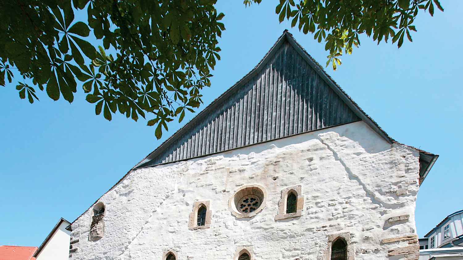Aufnahme der alten Synagoge in Erfurt