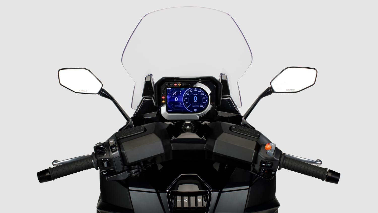 Detailaufnahme der Lenker der Kymco CV3