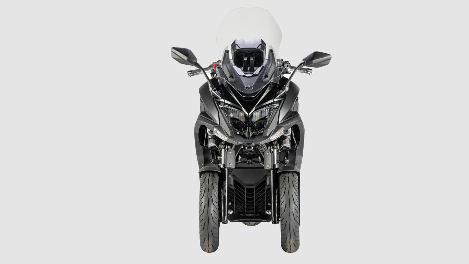 Detailaufnahme der Front der Kymco CV3