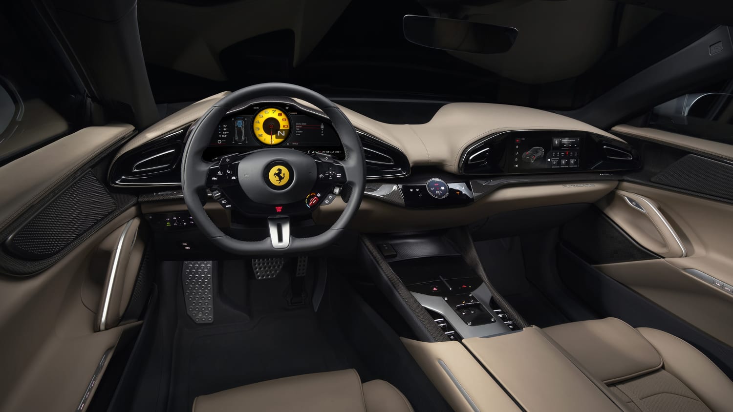 Das Cockpit des Ferrari Purosangue