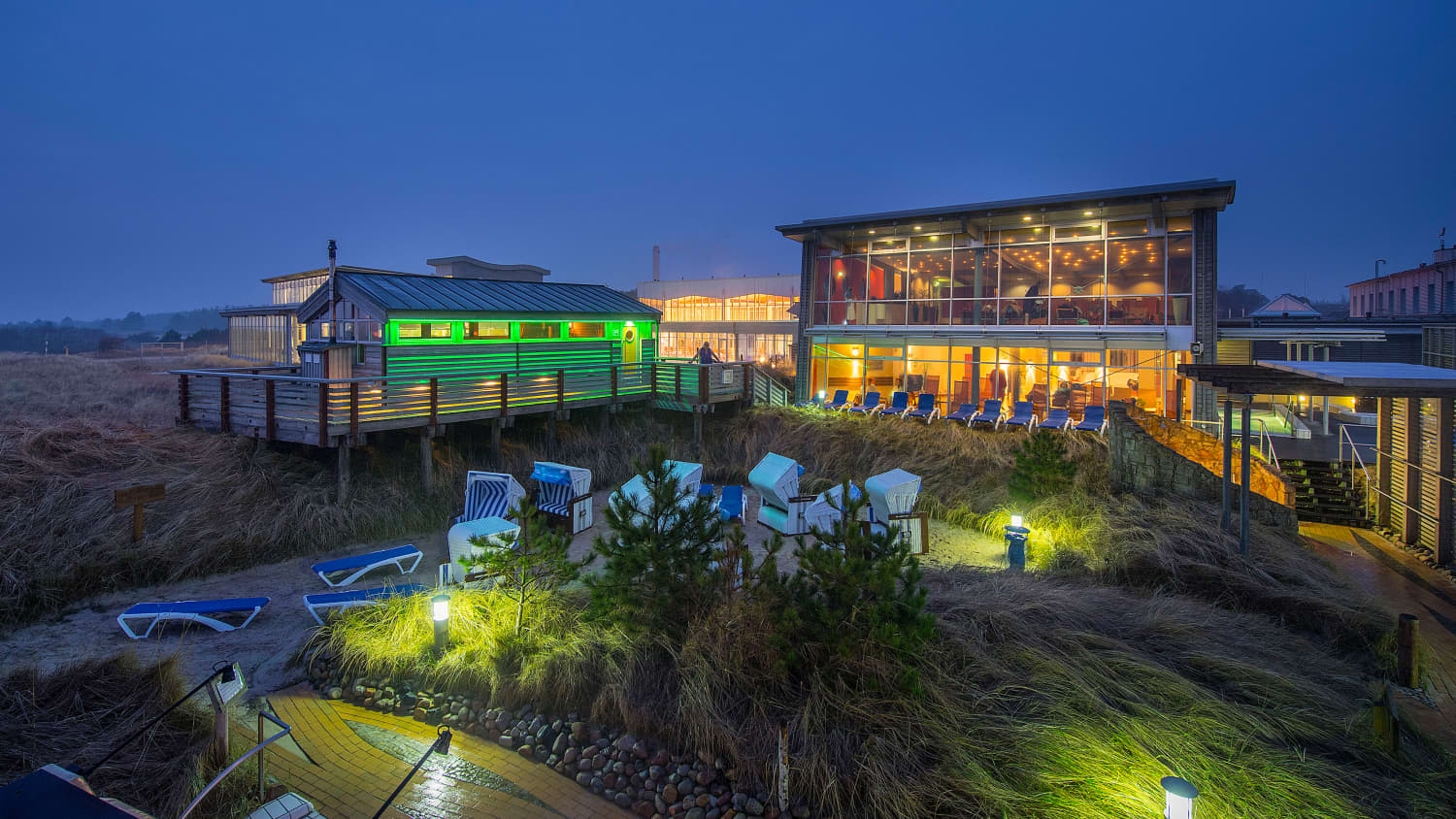 Außenansicht der Dünentherme in St. Peter Ording