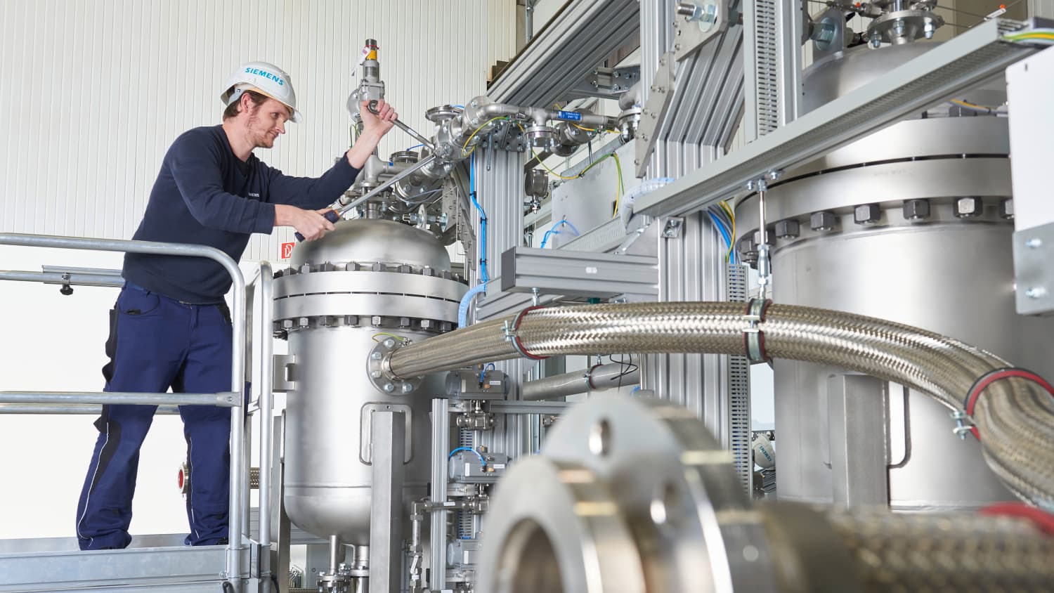 Ein Wasserstoff-Elektrolyseur von Siemens