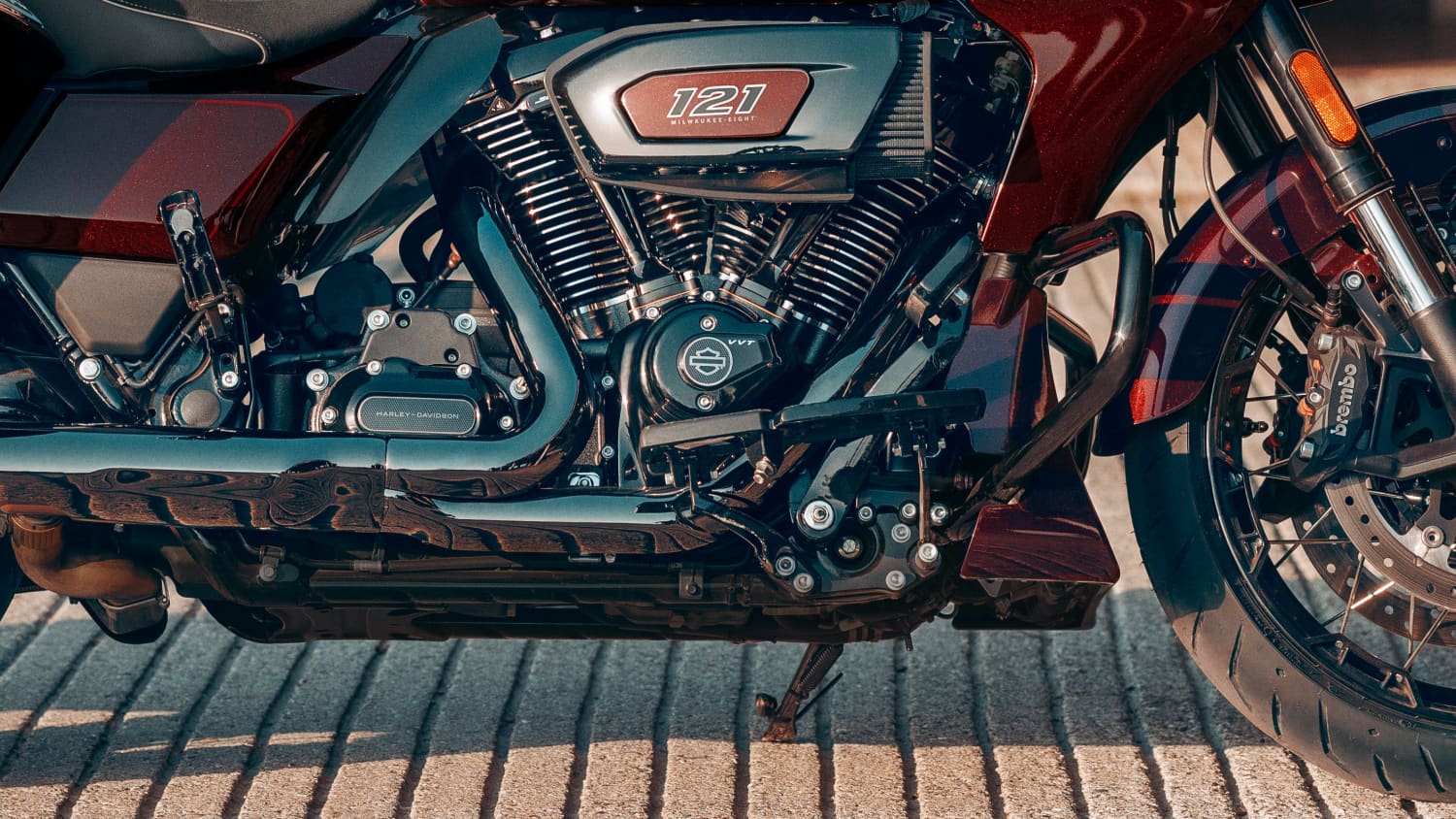 Motor der Harley-Davidson Road Glide