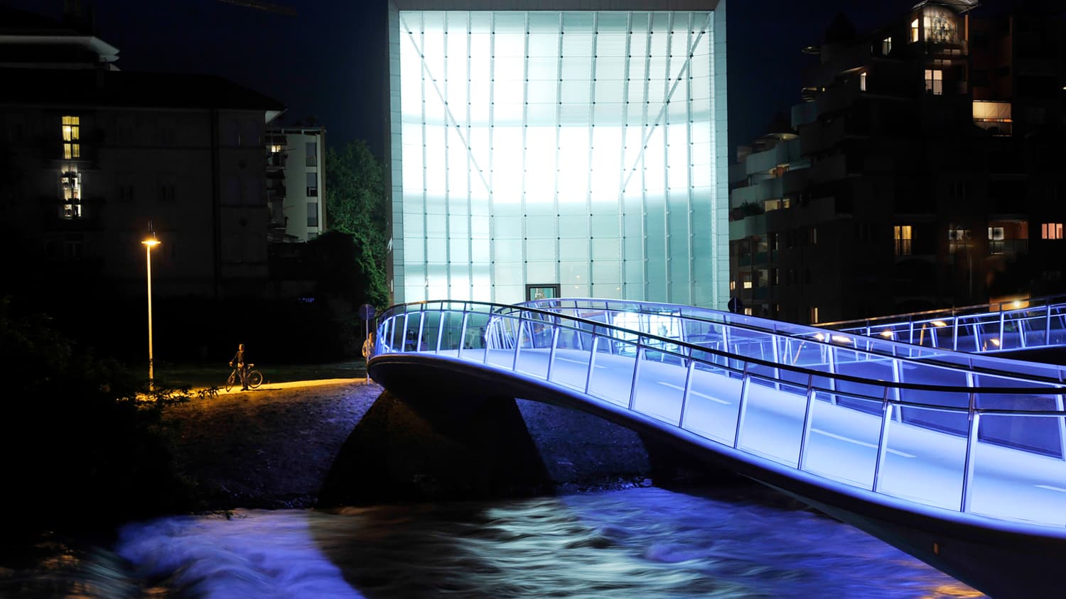 Aussenaufnahme des Museion in Bozen