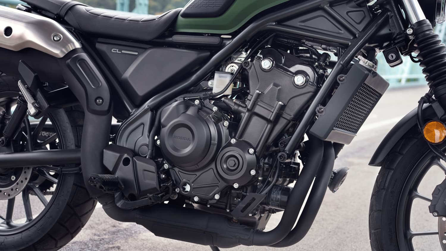 Detailaufnahme des Gehäuses der Honda CL500