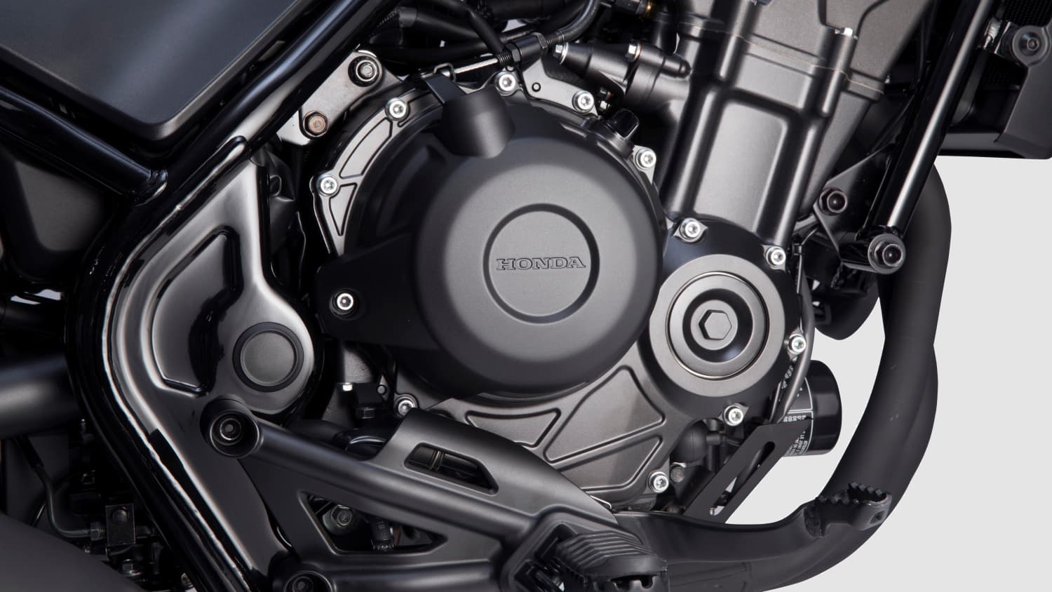 Motordetail der Honda Rebel