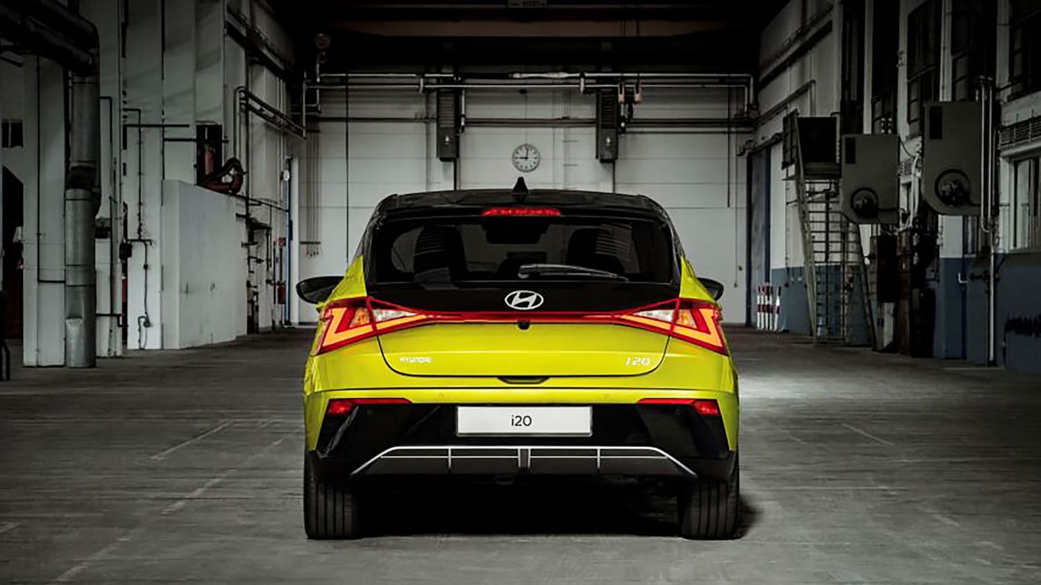Ansicht des Hyundai i20 von hinten