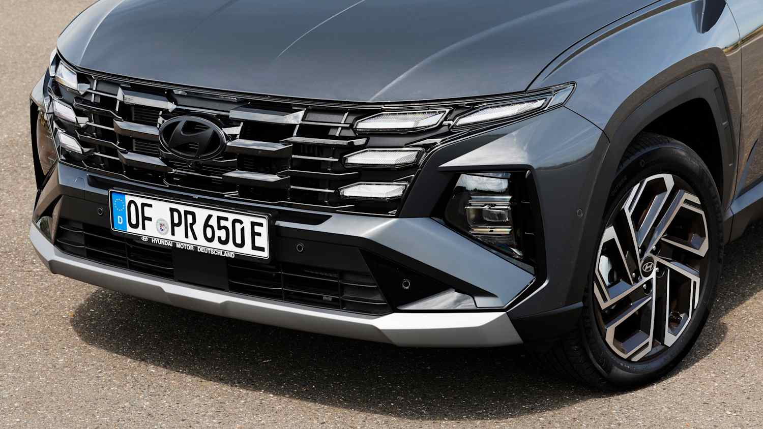 Aufnahme der Front des Hyundai Tucson