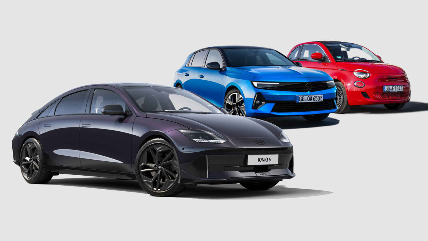 Hyundai Ioniq 6, Fiat 500e, Opel Astra Electric