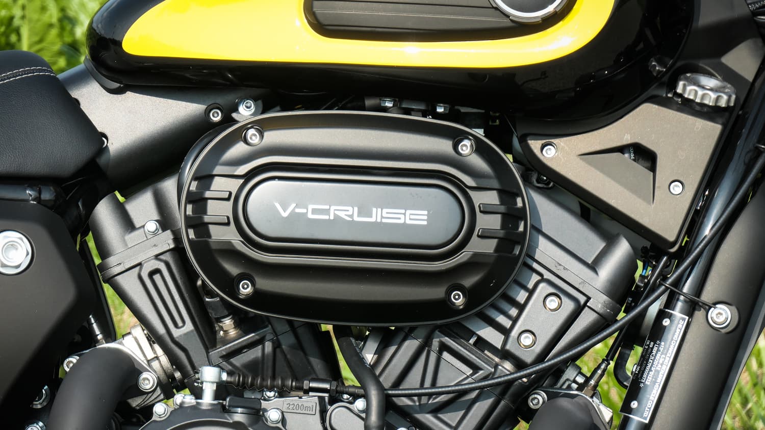 Aufnahme des Motorblocks der Keeway V-Cruise