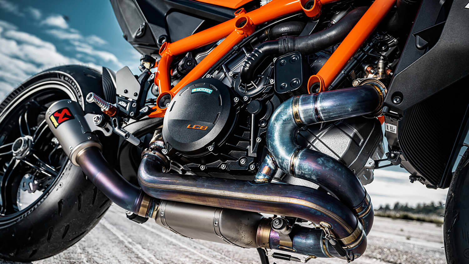 Aufnahme des Motors der KTM 1390 Super Duke R EVO