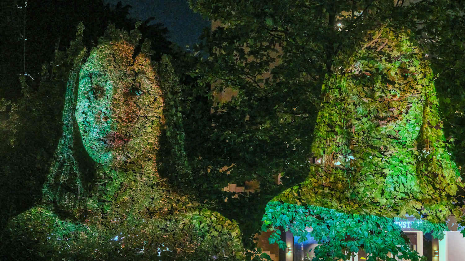 Eine Lichtinstallation bei der Lichtstadt Feldkirch