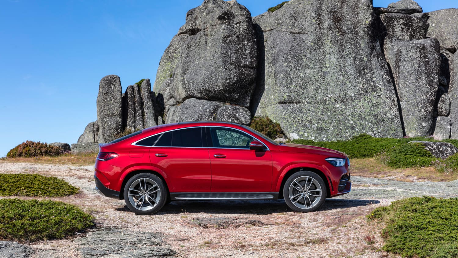 Seitenansicht des Mercedes GLE Coupé