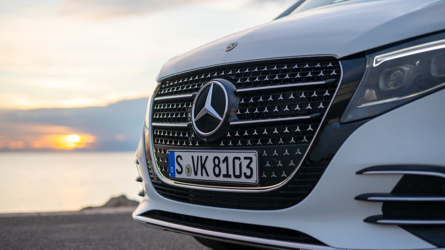 Frontdetail der neuen Mercedes V-Klasse