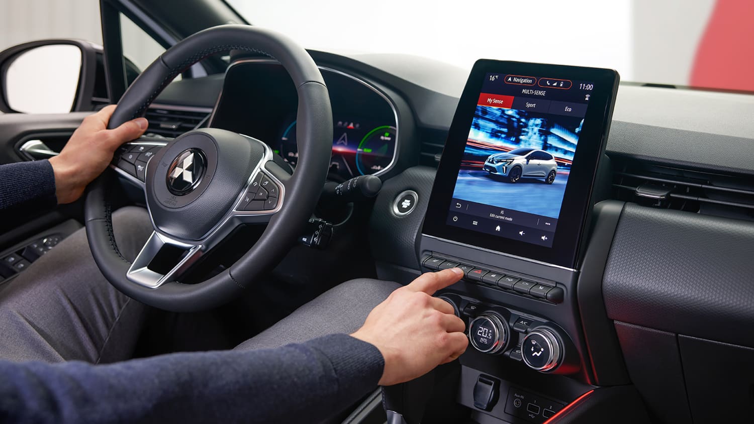 Der Bordcomputer des neuen Mitsubishi Colt