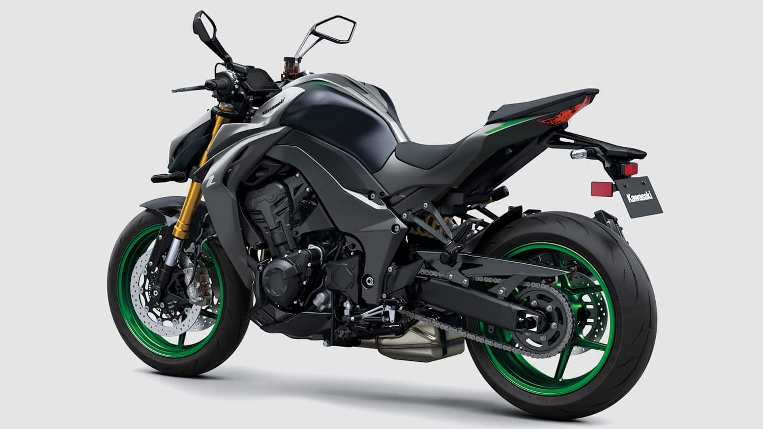 Seite und Heck einer stehenden Kawasaki Z1100