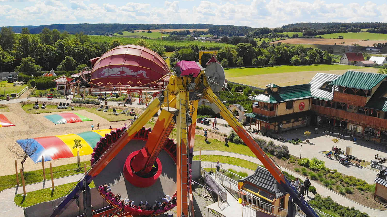 Eine Attraktion im Freizeitpark Freizeitland