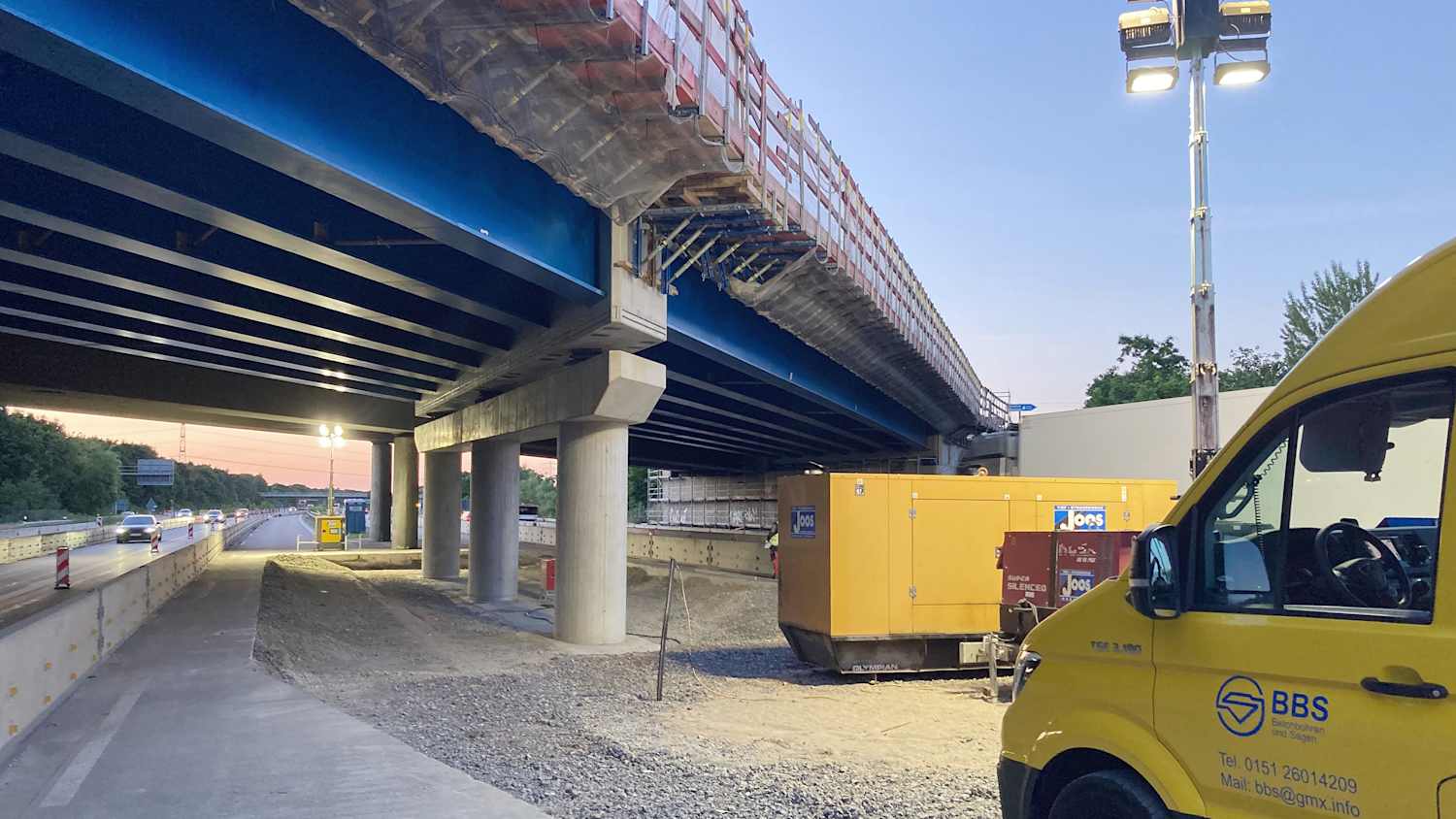 Die Baustelle an der Schnittstelle der A6/B39