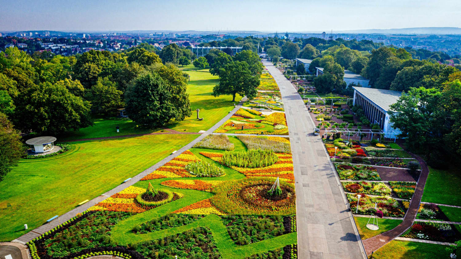 Luftaufnahme des ega Parks