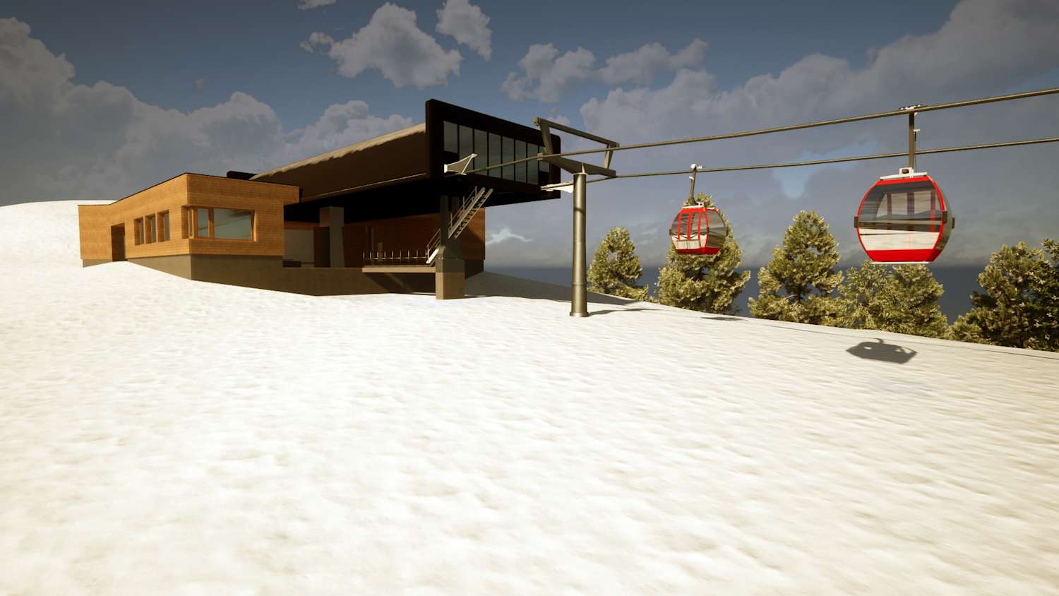 Rendering der neuen Streubödenbahn Fieberbrunn in Saalbach