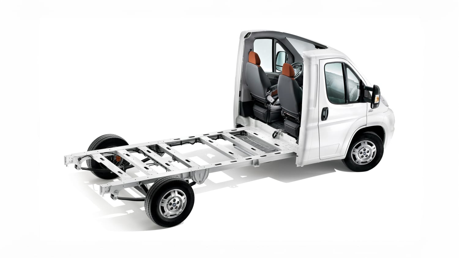Das Fahrgestell des Fiat Ducato Transporter