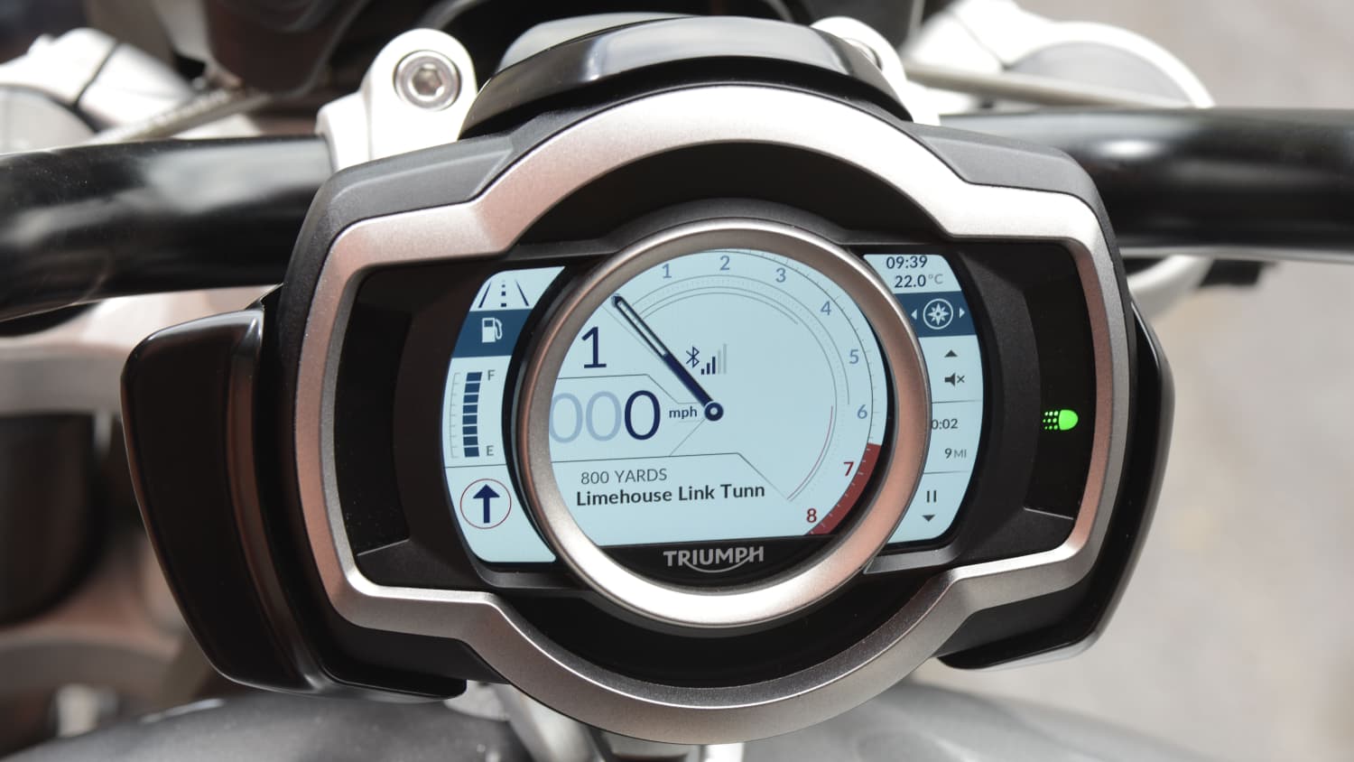 Elektrische Anzeige einer Triumph Rocket 3 R