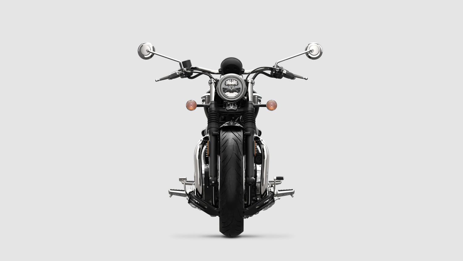 Die Frontalansicht der Triumph Speedmaster