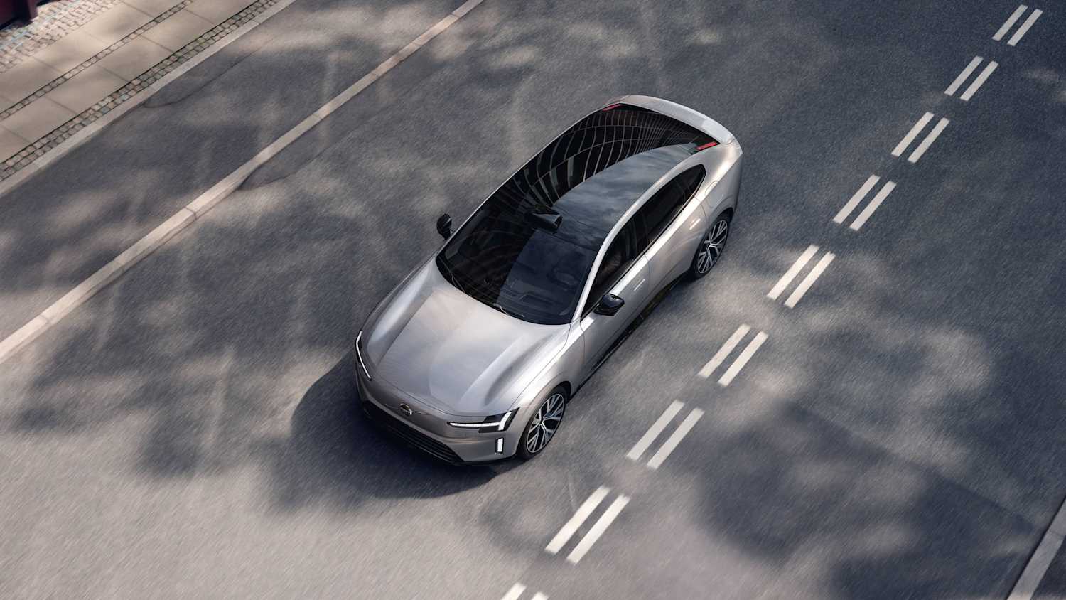 Draufsicht auf einen Volvo ES90