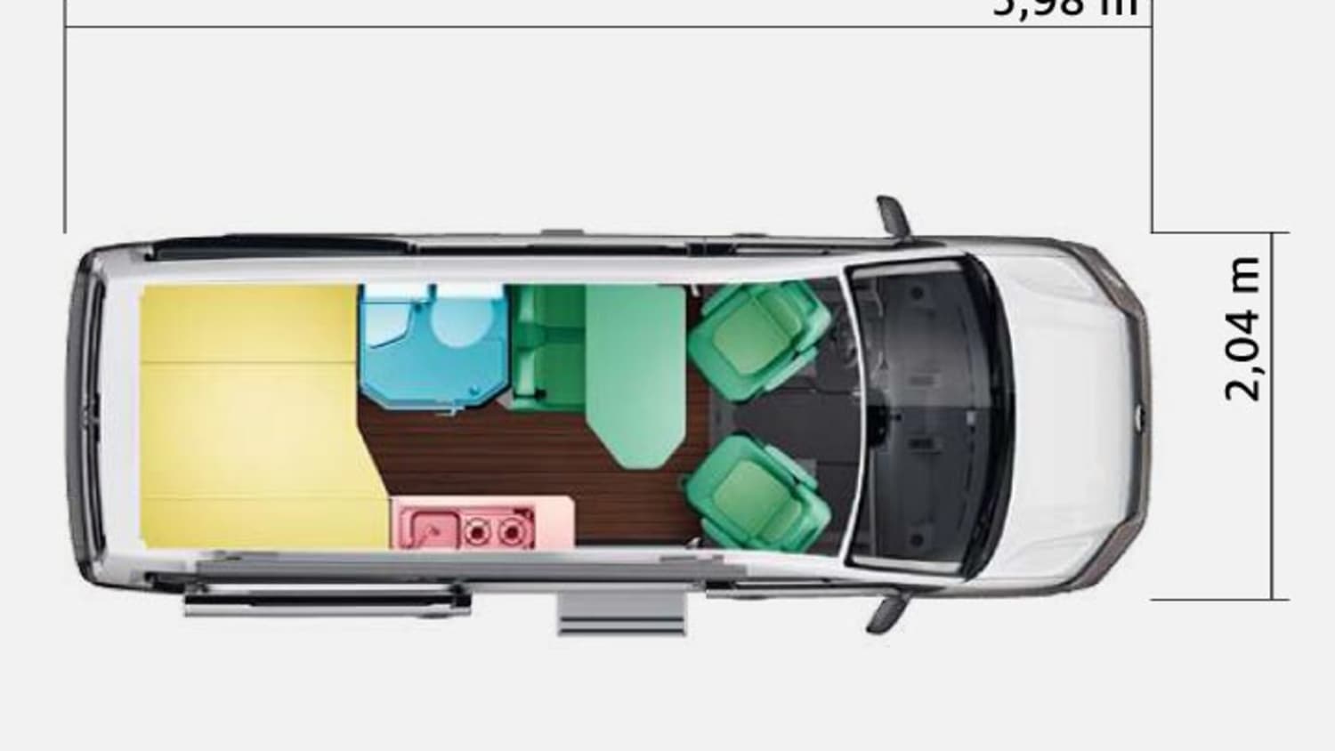 Aufrisszeichnung des VW Gran California