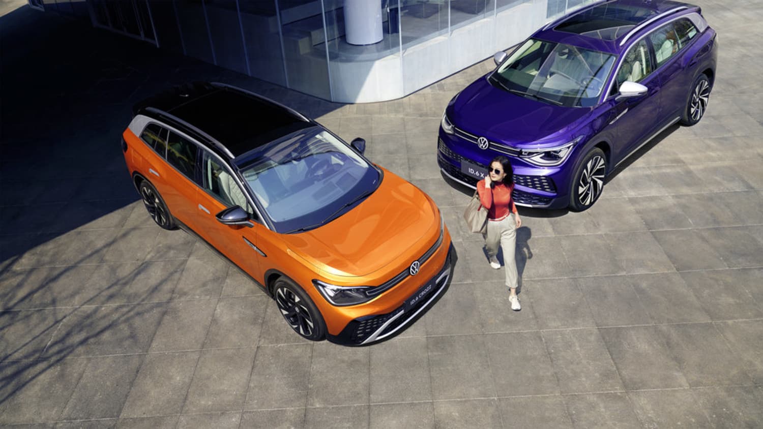 der VW ID.6 CROZZ und ID.6 X von oben