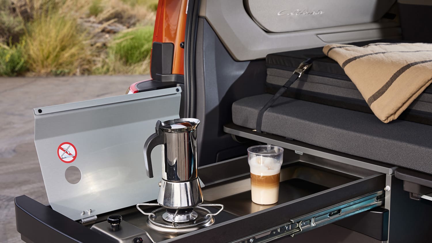 Kochmöglichkeit am VW New California