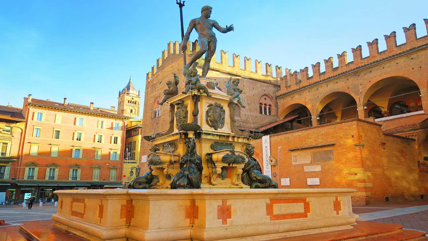 Der Neptunbrunnen in der altstadt von Bologna