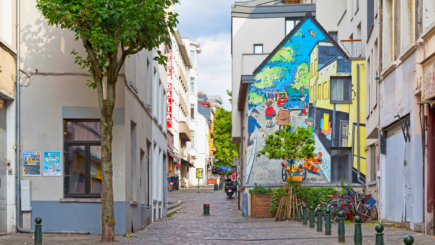 Street Art Comic in der Altstadt von Brüssel