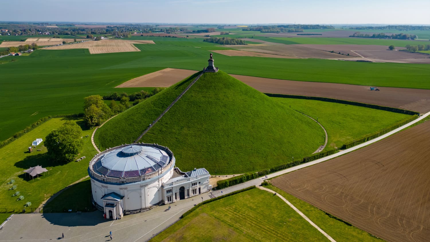 Blick auf den Löwenhügel in Waterloo