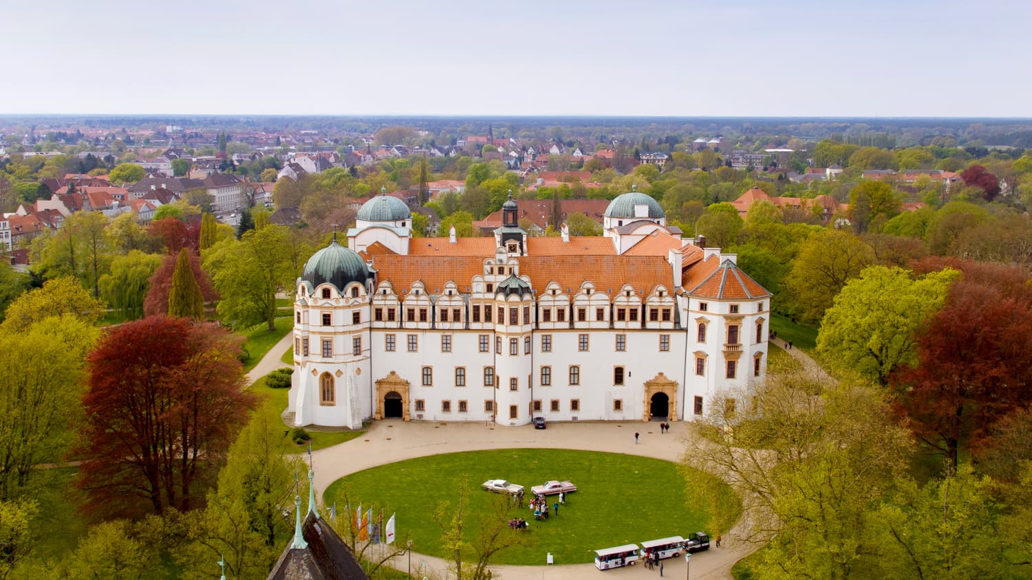 Das Schloss in Celle von oben fotografiert