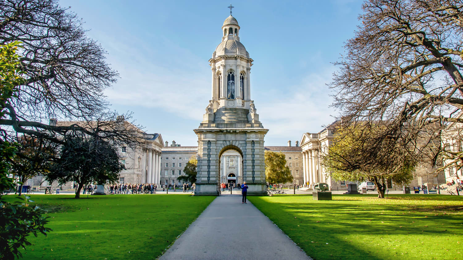 Aufnahme des Campus Trinity College in Dublin
