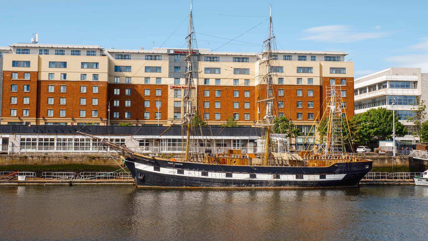 Aufnahme des Schiffsmuseum Jeanie Johnston Docklands in Dublin