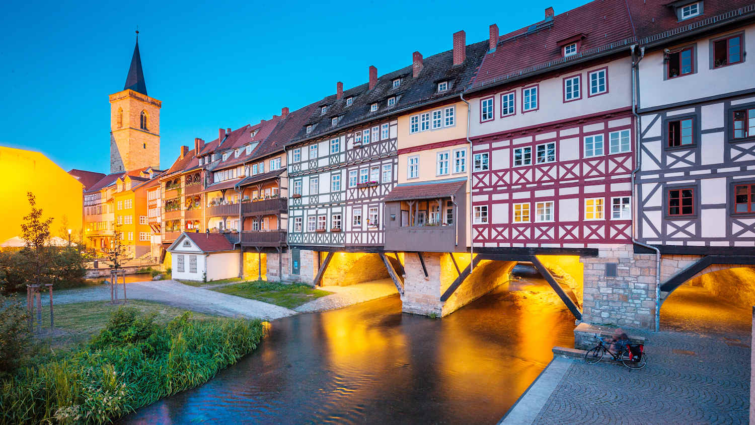 Aufnahme der Krämerbrücke in Erfurt