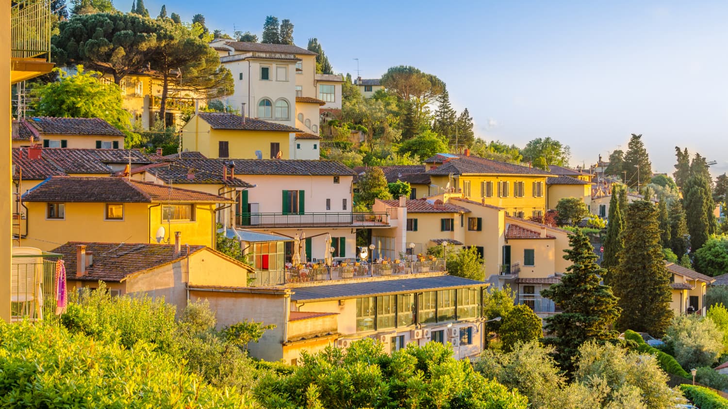 Stadt Fiesole bei Florenz