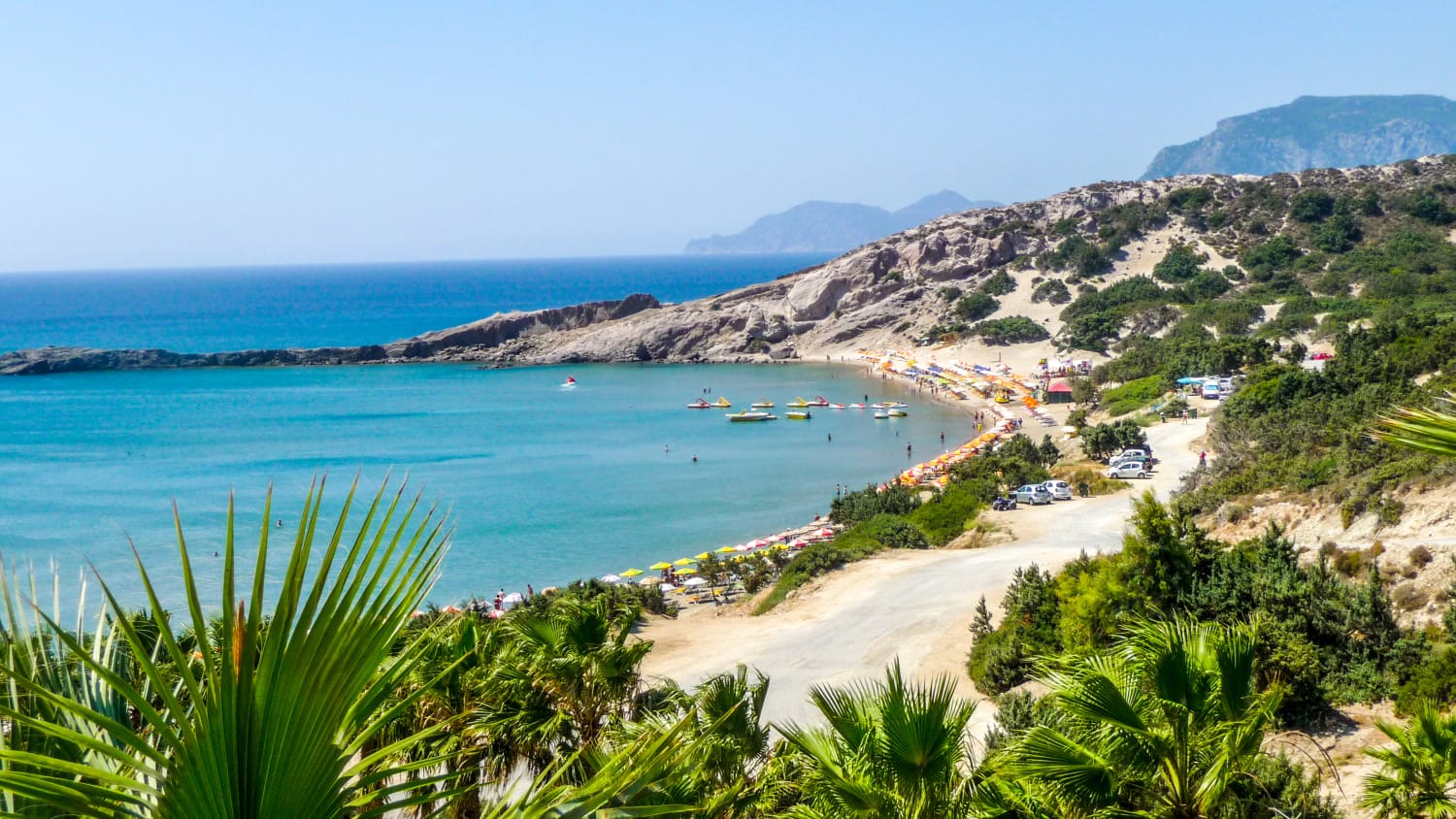 der Paradise Beach auf der Insel Kos