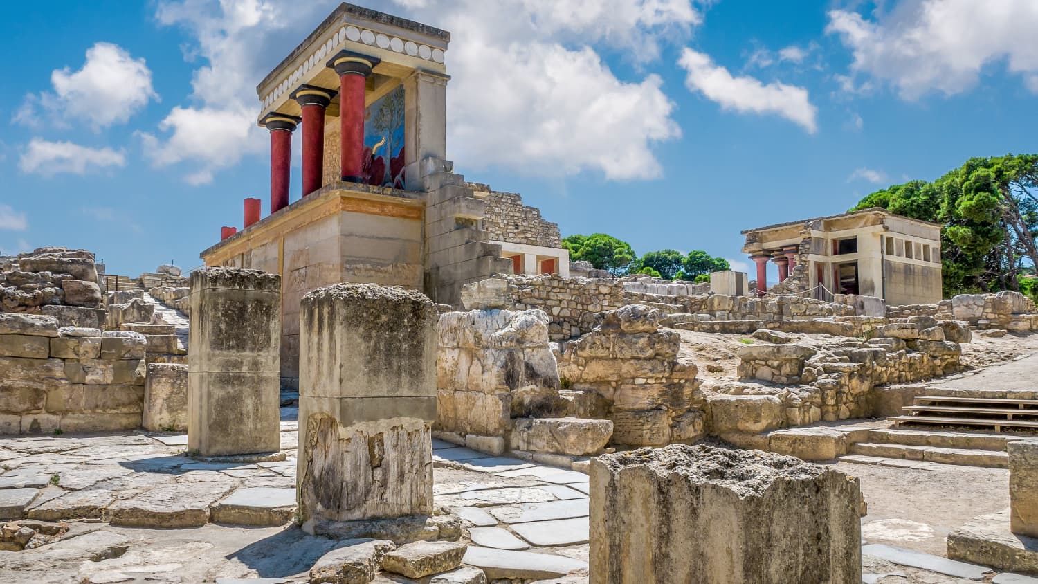 Berühmter minoischer Palast von Knossos
