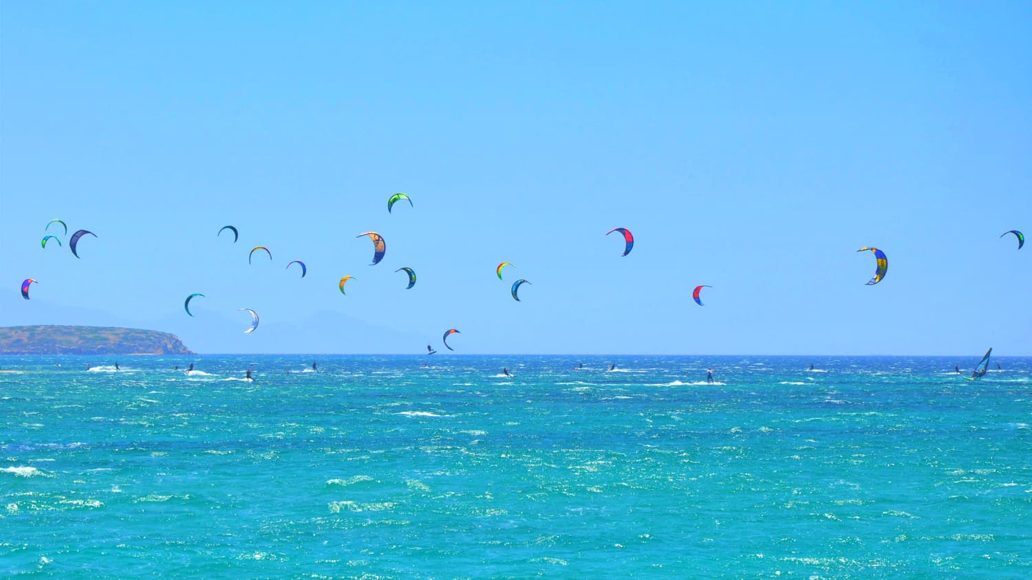 Kite Surfer auf Paros bei Punda