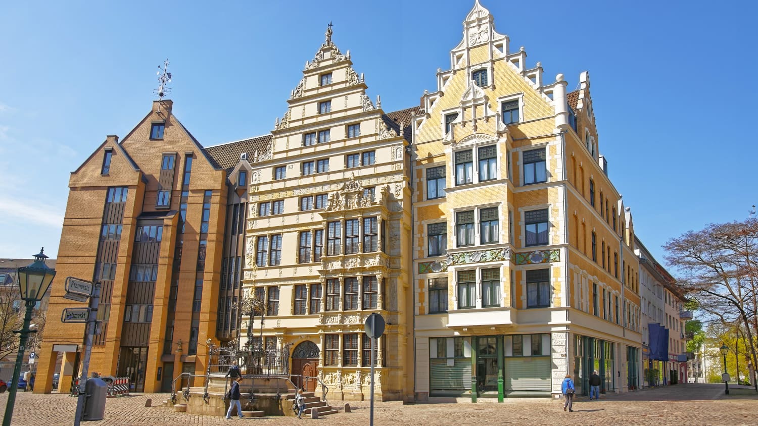 Blick vom Holzmarkt in Hannover auf das Leibnitzhaus