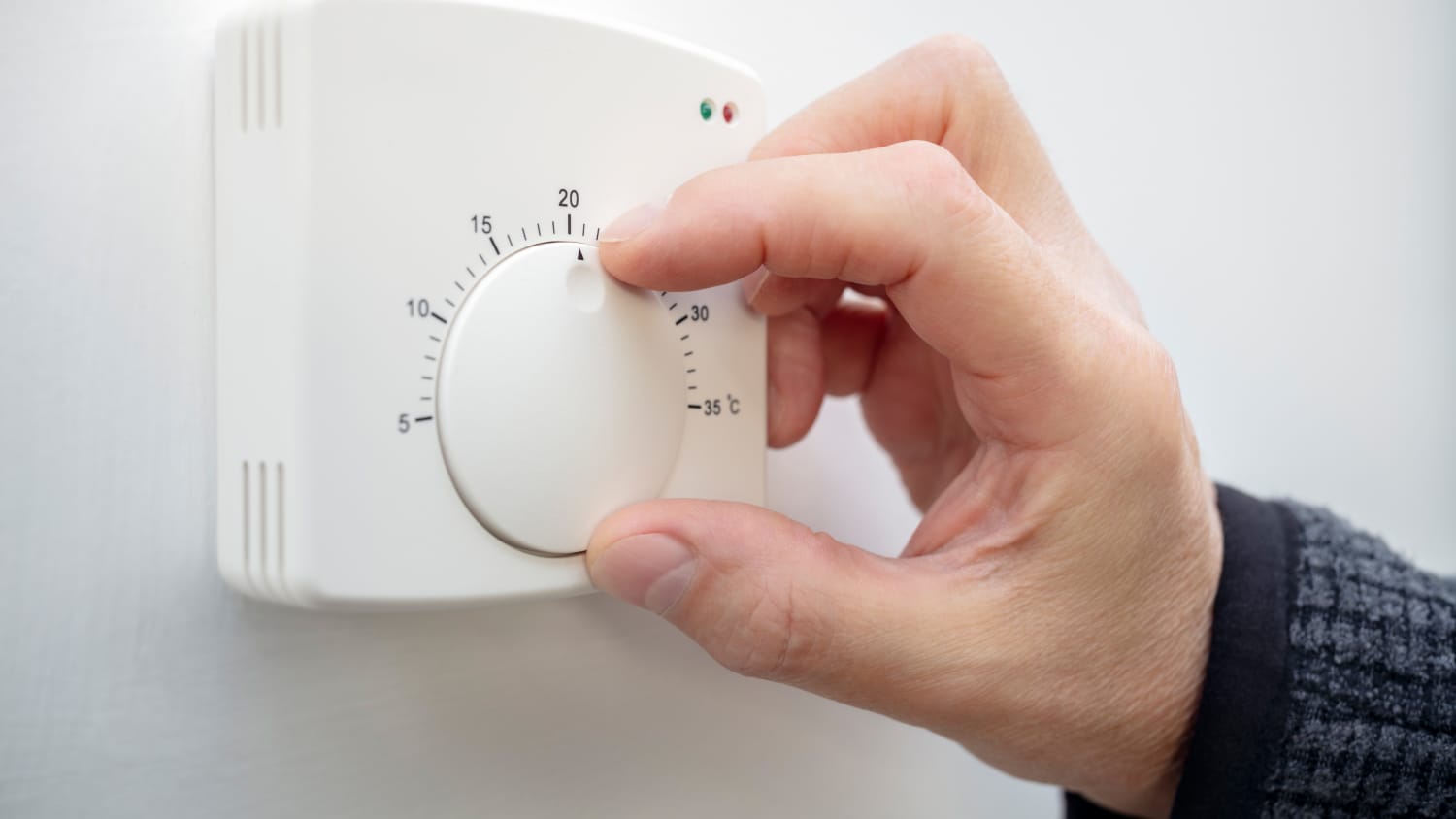 Ein Temperaturregler der Fussbodenheizung