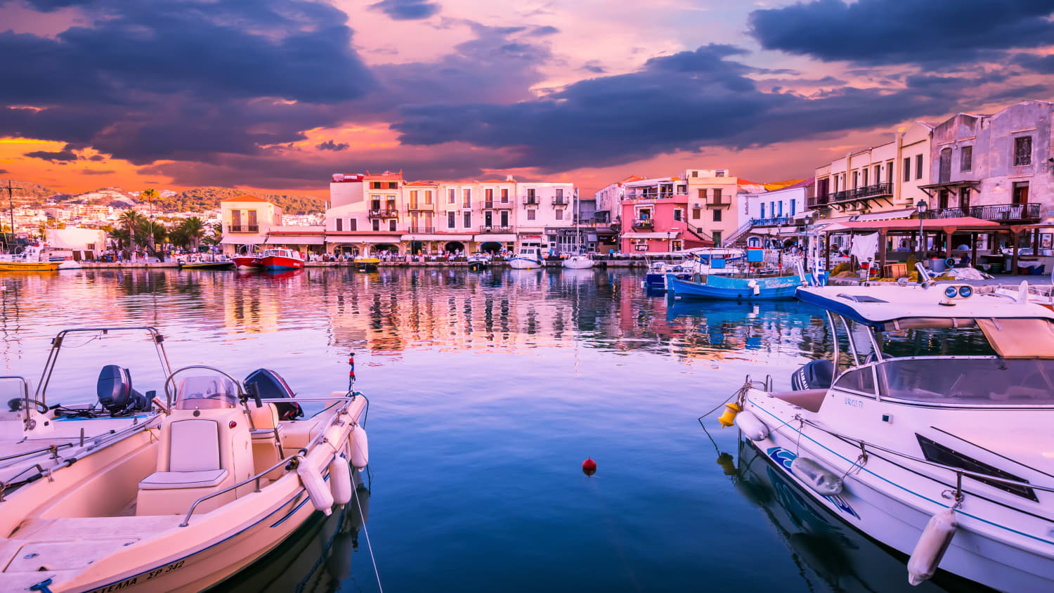 Der alte Hafen in Rethimnon auf Kreta