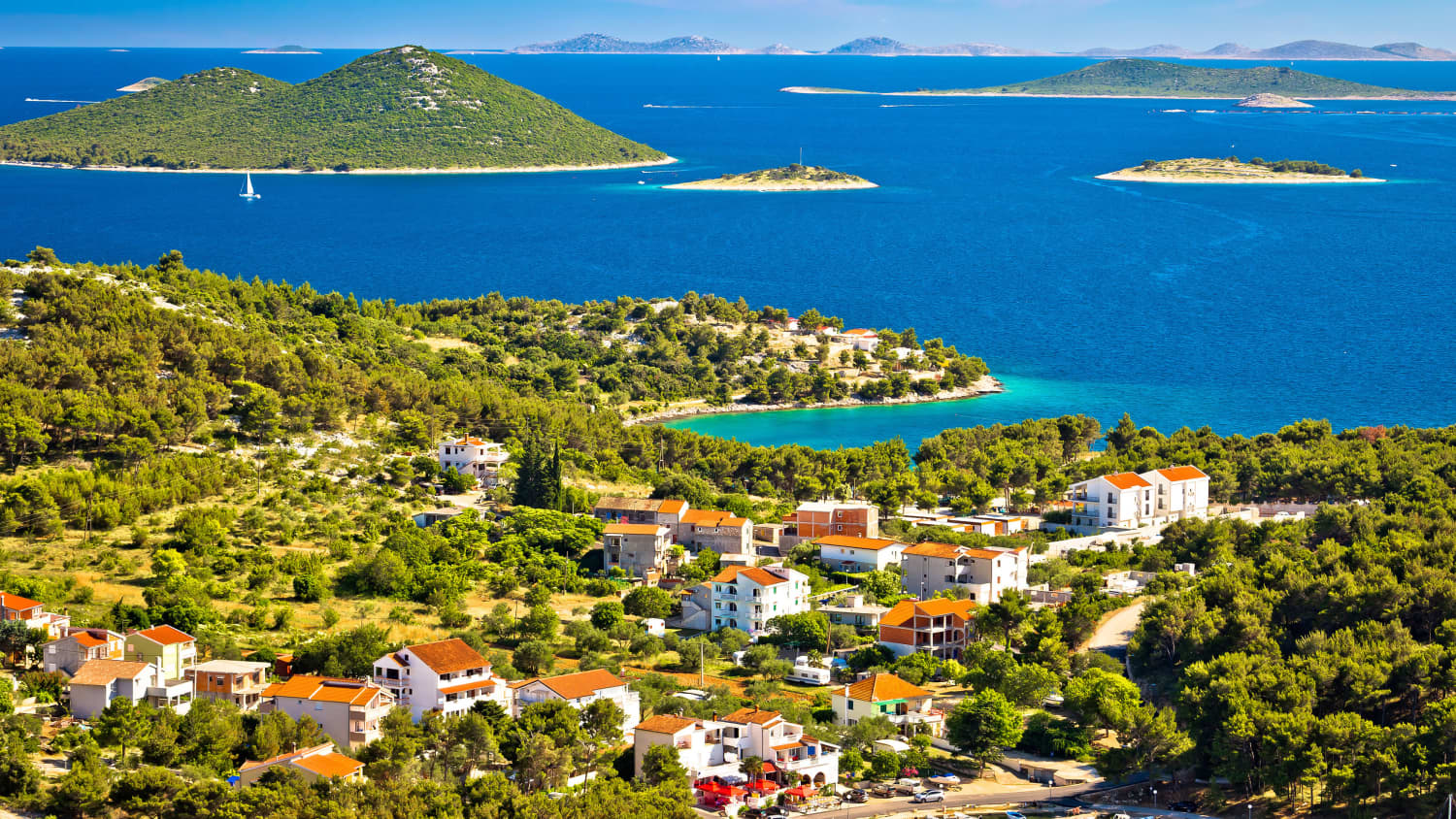 Blick auf die Inseln des Kornati Nationalpark in Kroatien