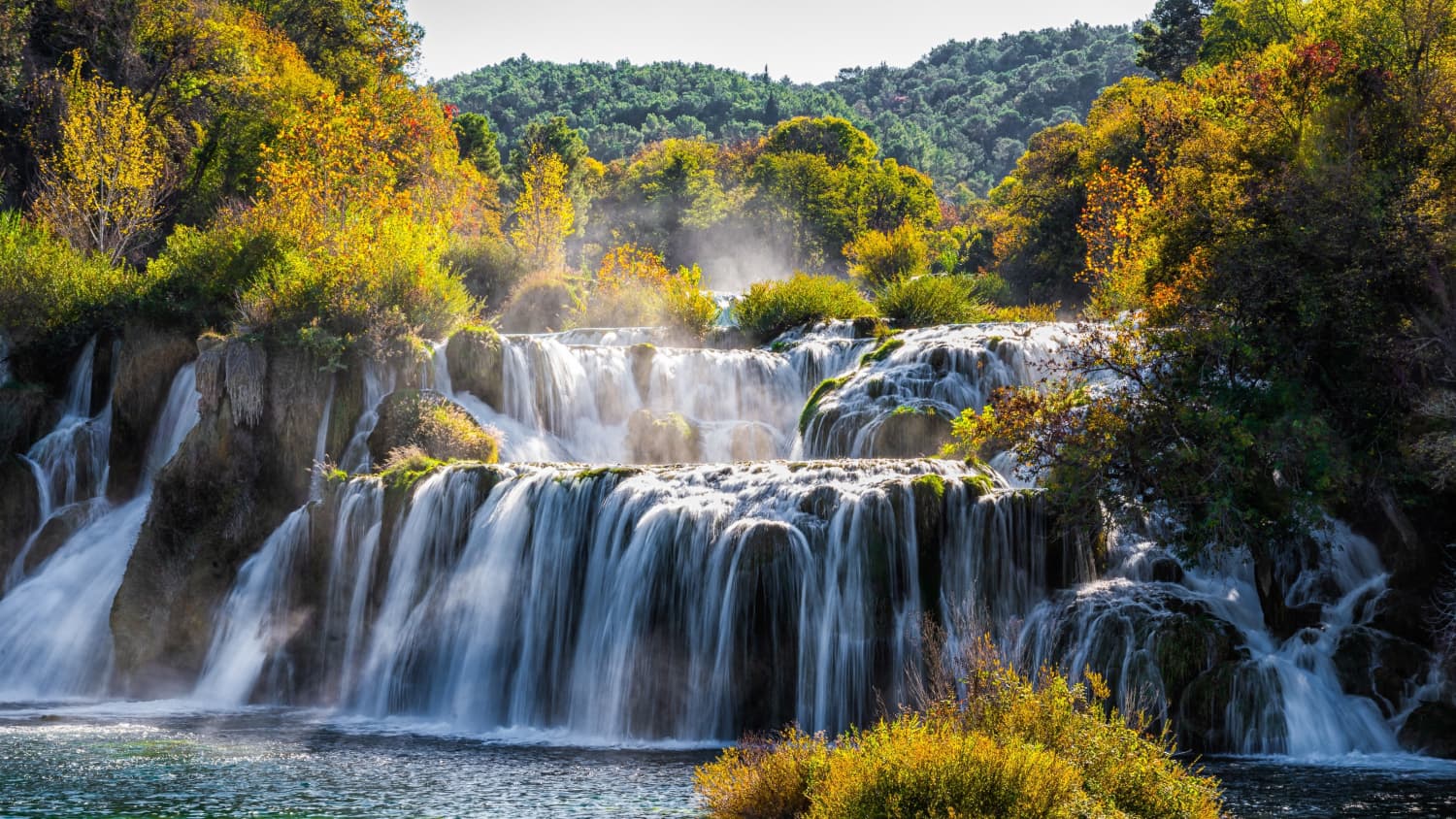 Wasserfälle im Krka Nationalpark in Kroatien